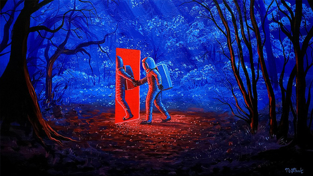 Painting by featured visual artist, Flooko